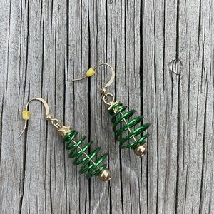 Christmas Tree Dangle Earrings